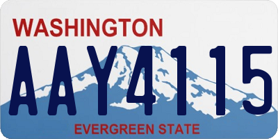 WA license plate AAY4115