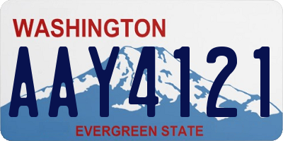 WA license plate AAY4121