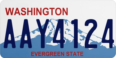WA license plate AAY4124