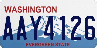 WA license plate AAY4126