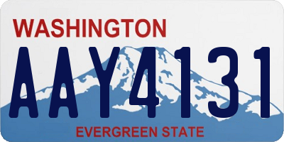 WA license plate AAY4131