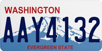 WA license plate AAY4132