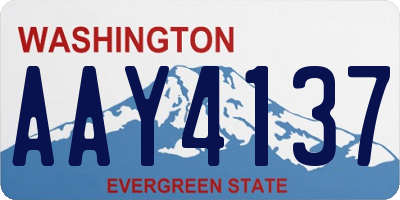 WA license plate AAY4137