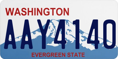 WA license plate AAY4140