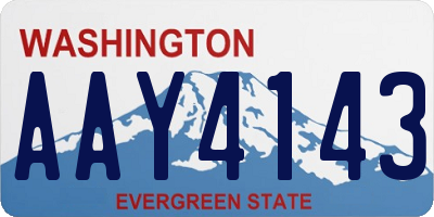 WA license plate AAY4143