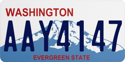 WA license plate AAY4147