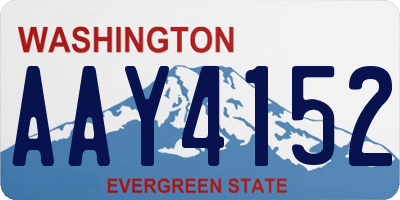 WA license plate AAY4152