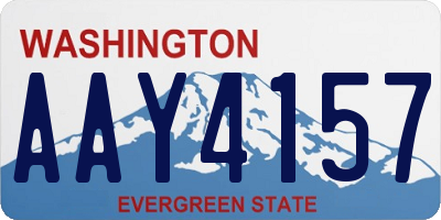WA license plate AAY4157