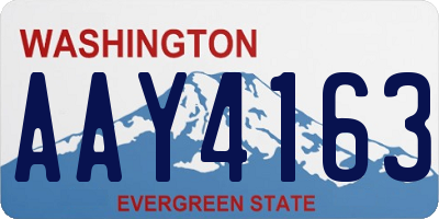 WA license plate AAY4163