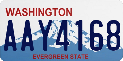 WA license plate AAY4168