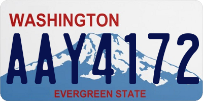 WA license plate AAY4172