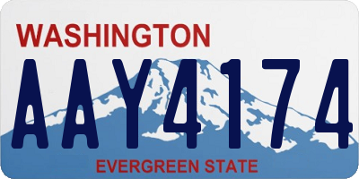 WA license plate AAY4174