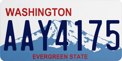 WA license plate AAY4175
