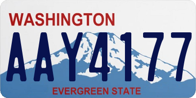 WA license plate AAY4177