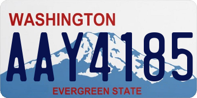 WA license plate AAY4185
