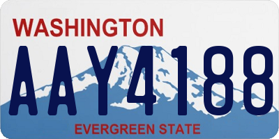 WA license plate AAY4188