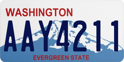 WA license plate AAY4211