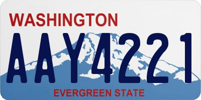 WA license plate AAY4221