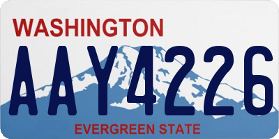 WA license plate AAY4226