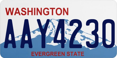 WA license plate AAY4230
