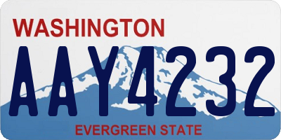 WA license plate AAY4232