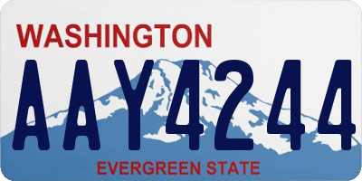 WA license plate AAY4244