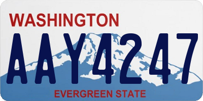 WA license plate AAY4247