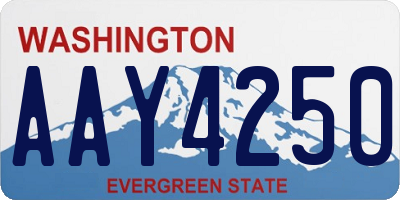WA license plate AAY4250