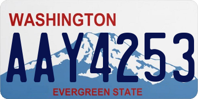 WA license plate AAY4253