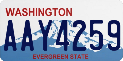 WA license plate AAY4259