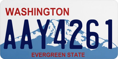 WA license plate AAY4261