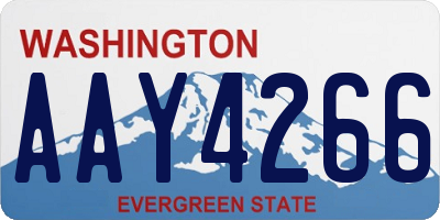 WA license plate AAY4266