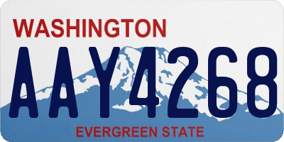 WA license plate AAY4268