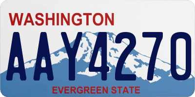 WA license plate AAY4270