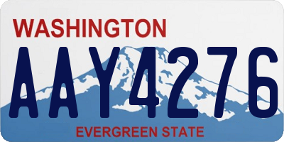 WA license plate AAY4276