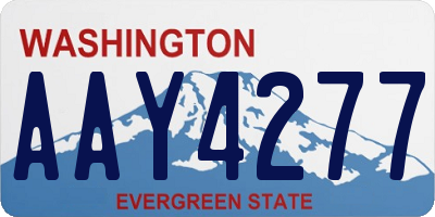 WA license plate AAY4277