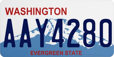 WA license plate AAY4280