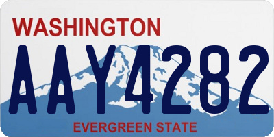 WA license plate AAY4282