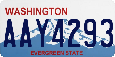 WA license plate AAY4293