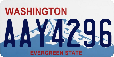 WA license plate AAY4296