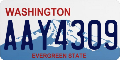 WA license plate AAY4309
