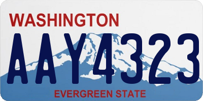 WA license plate AAY4323