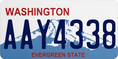 WA license plate AAY4338