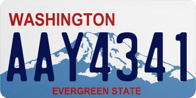 WA license plate AAY4341