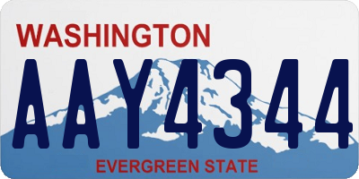 WA license plate AAY4344