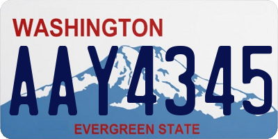 WA license plate AAY4345