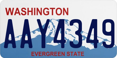 WA license plate AAY4349