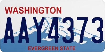 WA license plate AAY4373