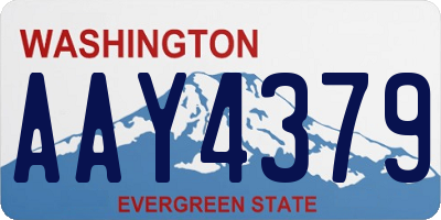 WA license plate AAY4379