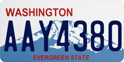 WA license plate AAY4380